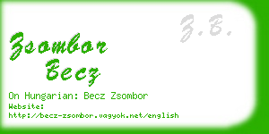 zsombor becz business card